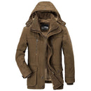 jaquetas casaco masculino outono moda com capuz casual tático militar parkas masculino Homens inverno novo lã quente grosso parkas